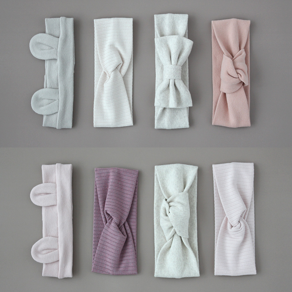 [바니블라썸] 아기헤어밴드 머리띠 신생아 여아 남아 곰돌이 매듭밴드 살구스킨