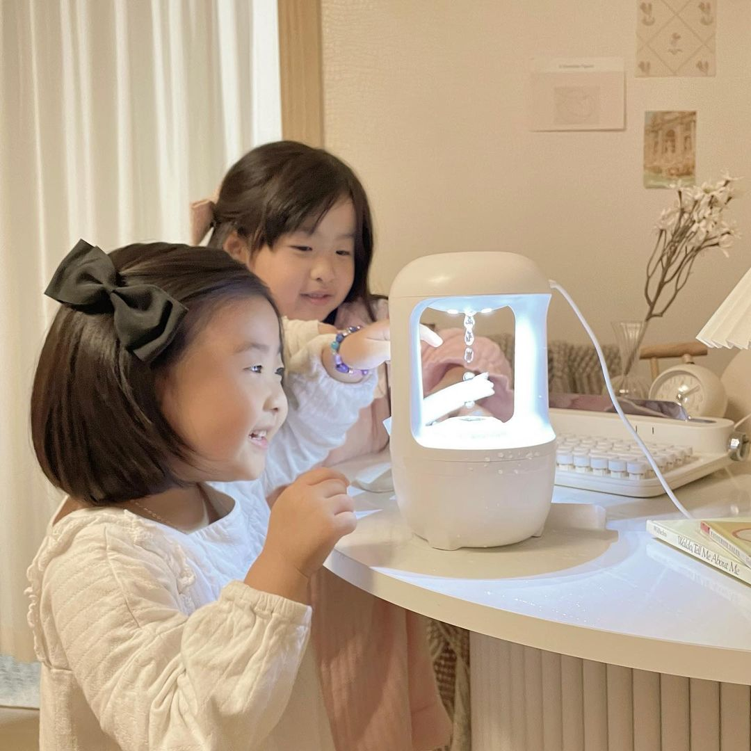 무중력 물멍가습기 초음파 미니가습기 무드등 탁상용 사무실 인테리어 소형 휴대용 간편세척