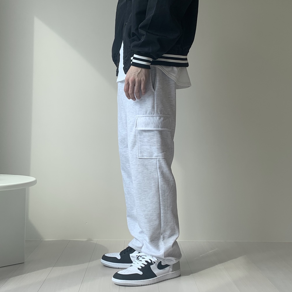 스웨트팬츠 남자와이드트레이닝팬츠 통큰바지 이미지 3
