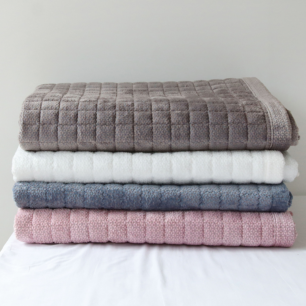 줄리 극세사 패드 마이크로 착번아웃 겨울 침대패드 Q