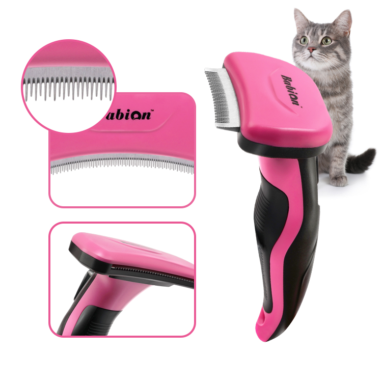 바비온 원터치 애견 미용 고양이 강아지 털제거 깔끔 빗 브러쉬 098R (중)