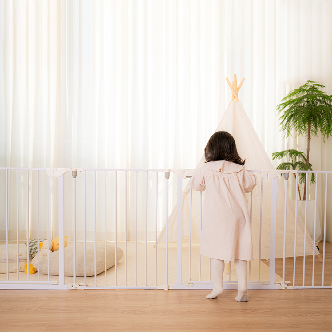 아가드 플렉스 접이식 ㄱ자 안전문 2.0 아기 강아지 유아 주방 현관 본품 단품 100cm, 화이트