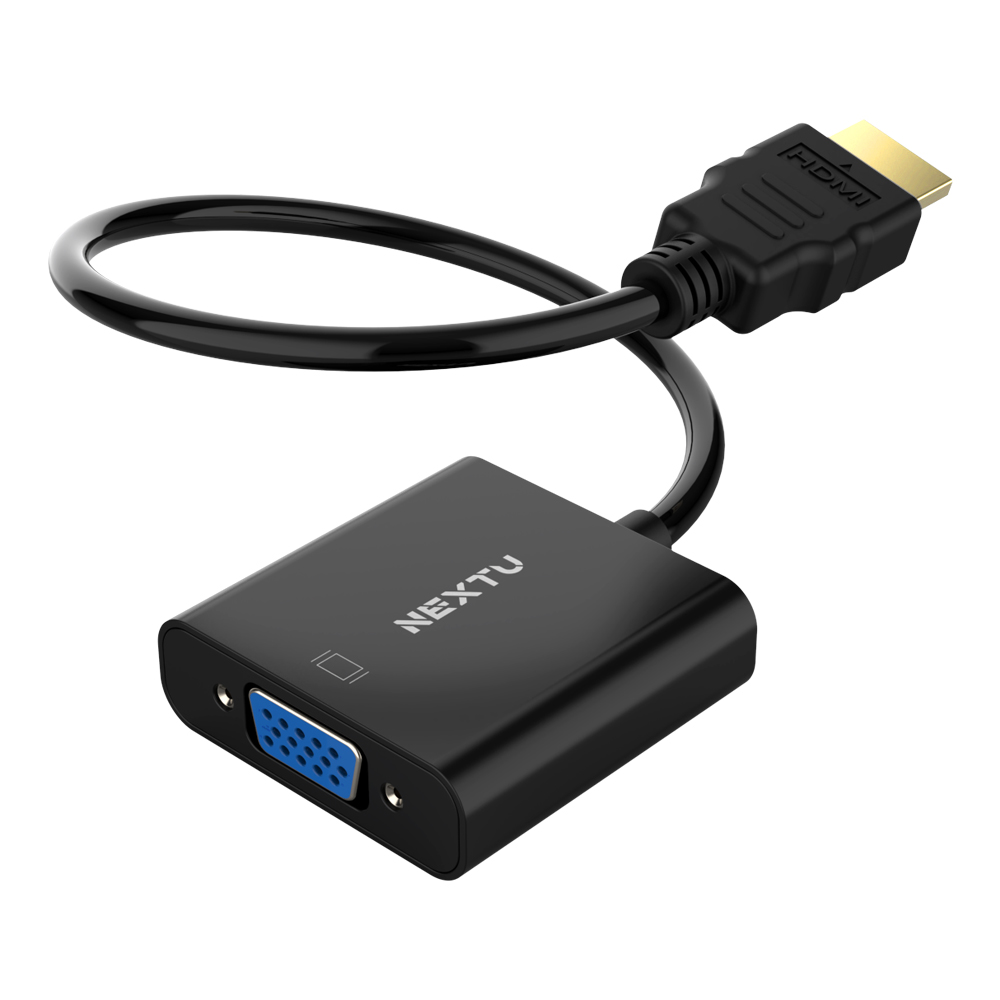 넥스트유 버이반 FHD 60Hz HDMI TO VGA(RGB) 컨버터 젠더 케이블 - 상품 이미지