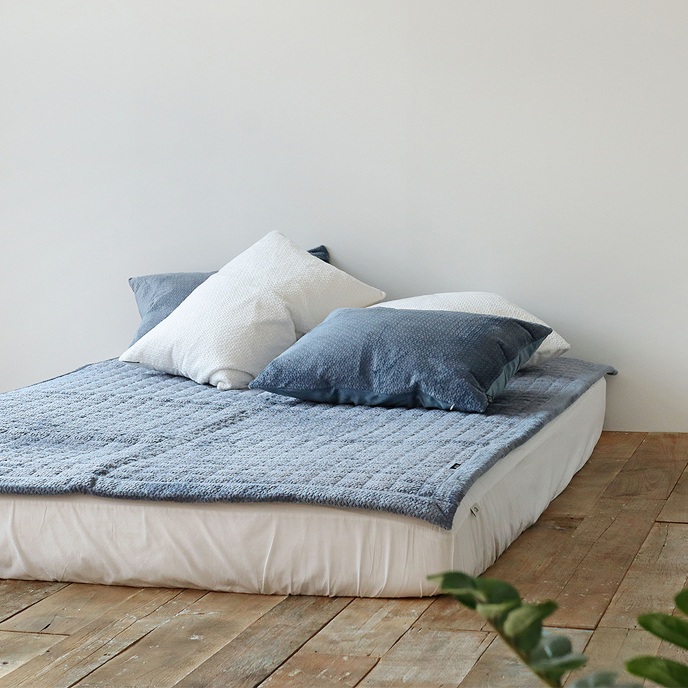 줄리 극세사 패드 마이크로 착번아웃 겨울 침대패드 Q