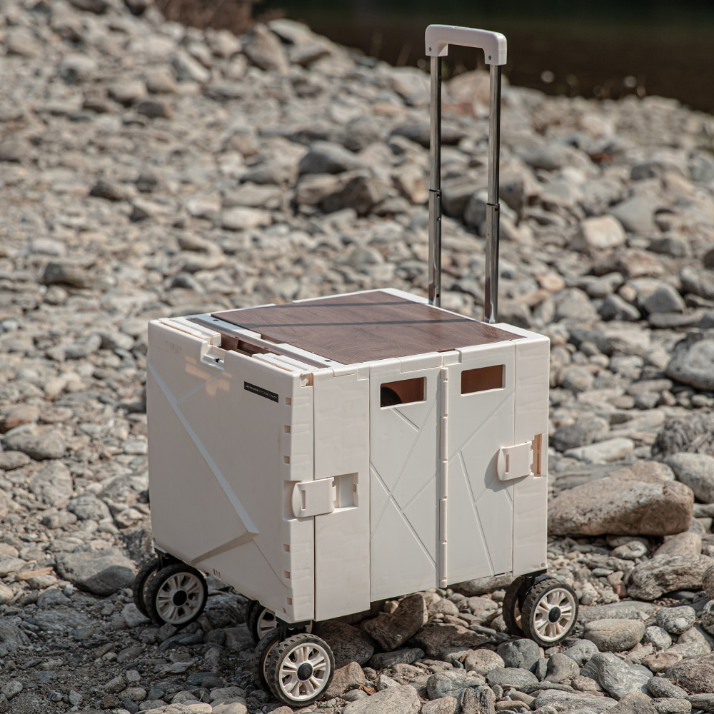 로티캠프 웨건 캠핑 카트 폴딩 접이식 캐리어 수레 FCW-810 아이보리