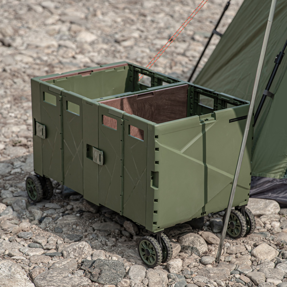 로티캠프 웨건 캠핑 카트 폴딩 접이식 캐리어 수레 FCW-810 아이보리