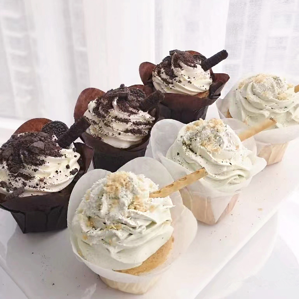 파운드 종이몰드 미니 50개입 크라프트 플럼피몰드 베이킹 머핀 유산지컵 - 상세 이미지 5