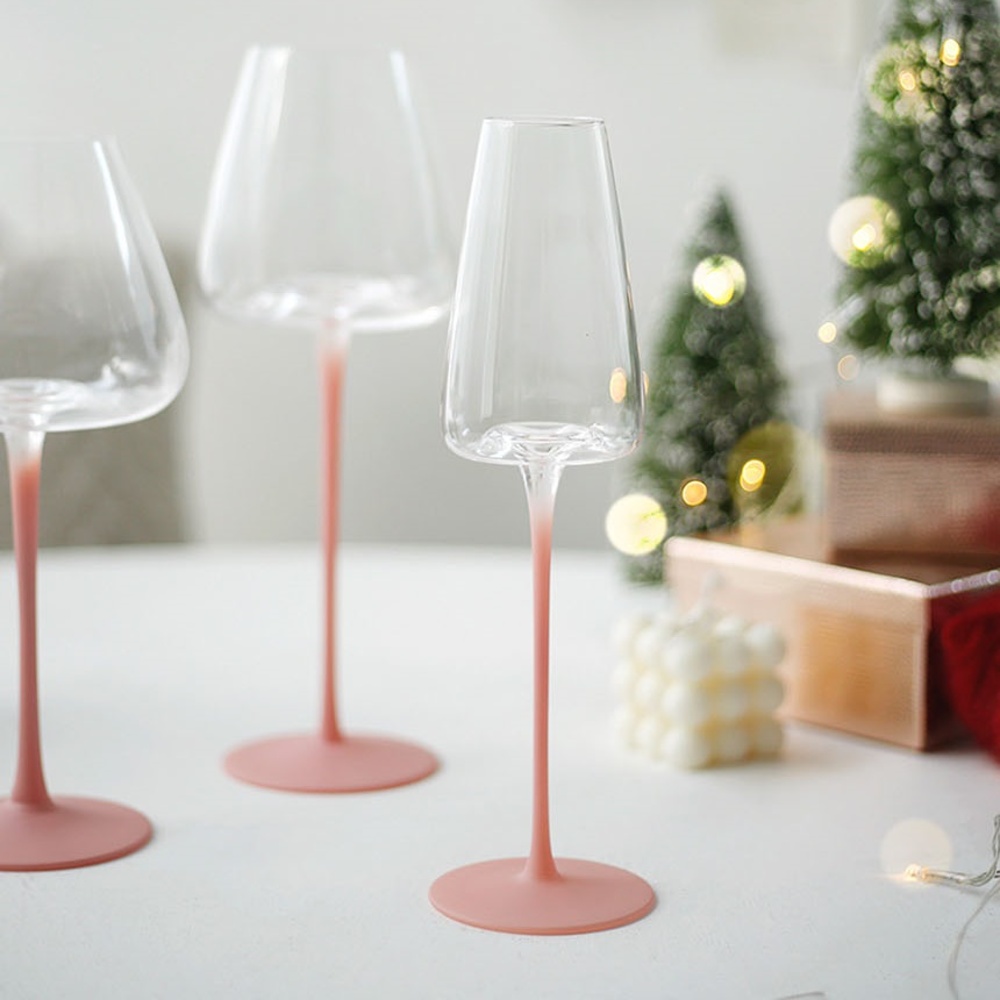 크리스탈 핑크 와인잔 유리 예쁜 감성 로맨틱 레드 와인글라스 - 상세 이미지 4