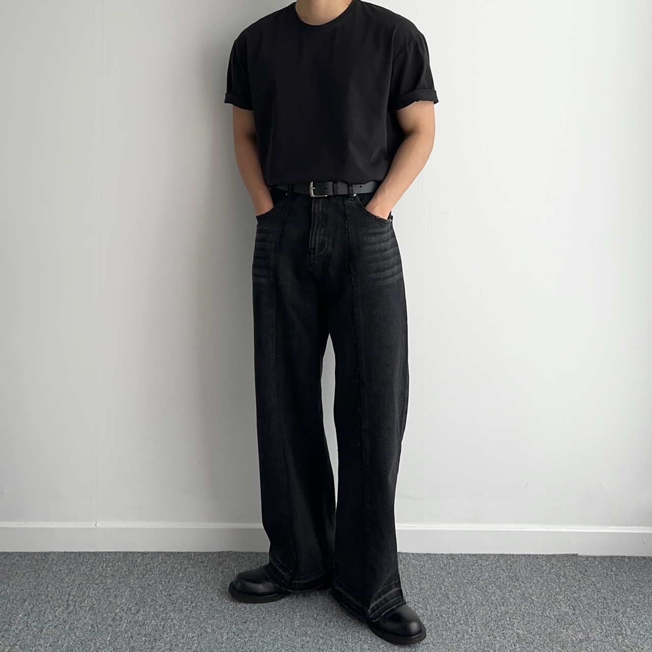 1+1 남자흑청바지 남자통청바지 - 상세 이미지 4