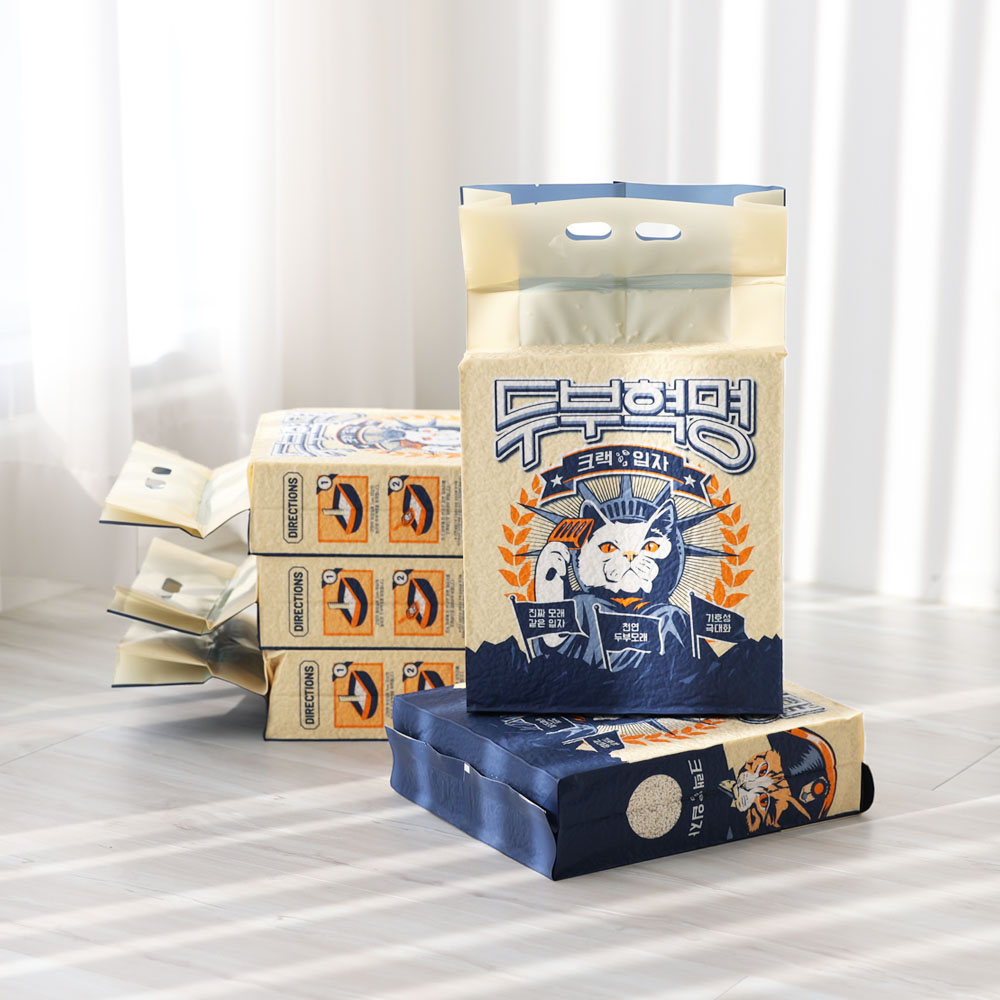 두부혁명 먼지없는 고양이 두부모래 슬림입자 2.5kg x 5개입