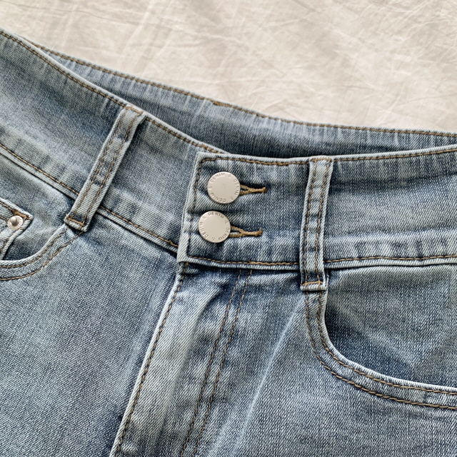 [S~2XL/숏,기본,롱] 시에나 투버튼 슬림 청바지 봄 워싱 부츠컷 데님 팬츠 상세 이미지 36
