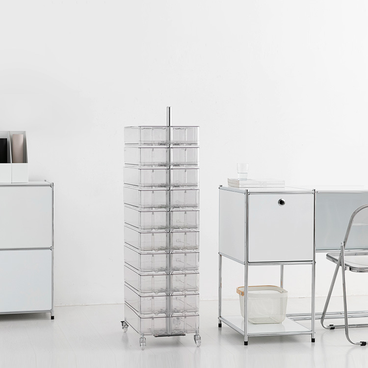 빙그리 회전서랍 트롤리 10단 크림 2860.4060