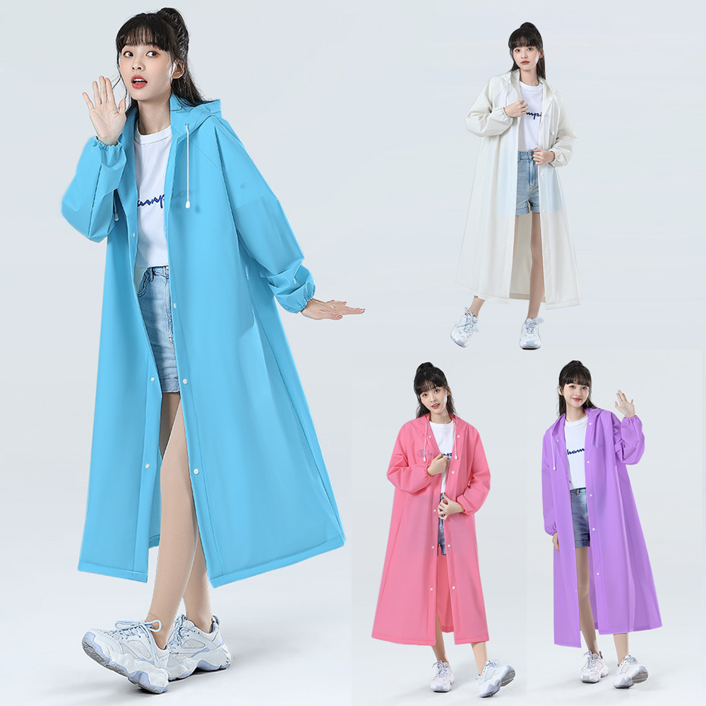 여성 일회용 우비 EVA 여행 휴대용 커플 캠핑 판초우의