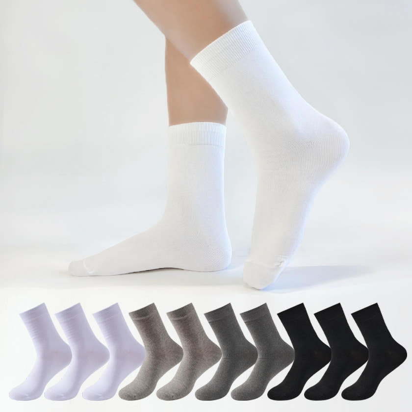 룰루렐라 남성양말 국산 정장 흰 검정 중목 장목