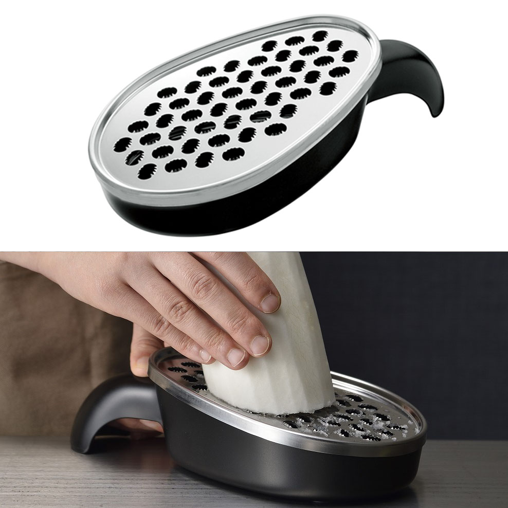 라미스홈 일본 시모무라 스텐 강판 SM-1 감자 과일 이유식 강판 고급형 블랙