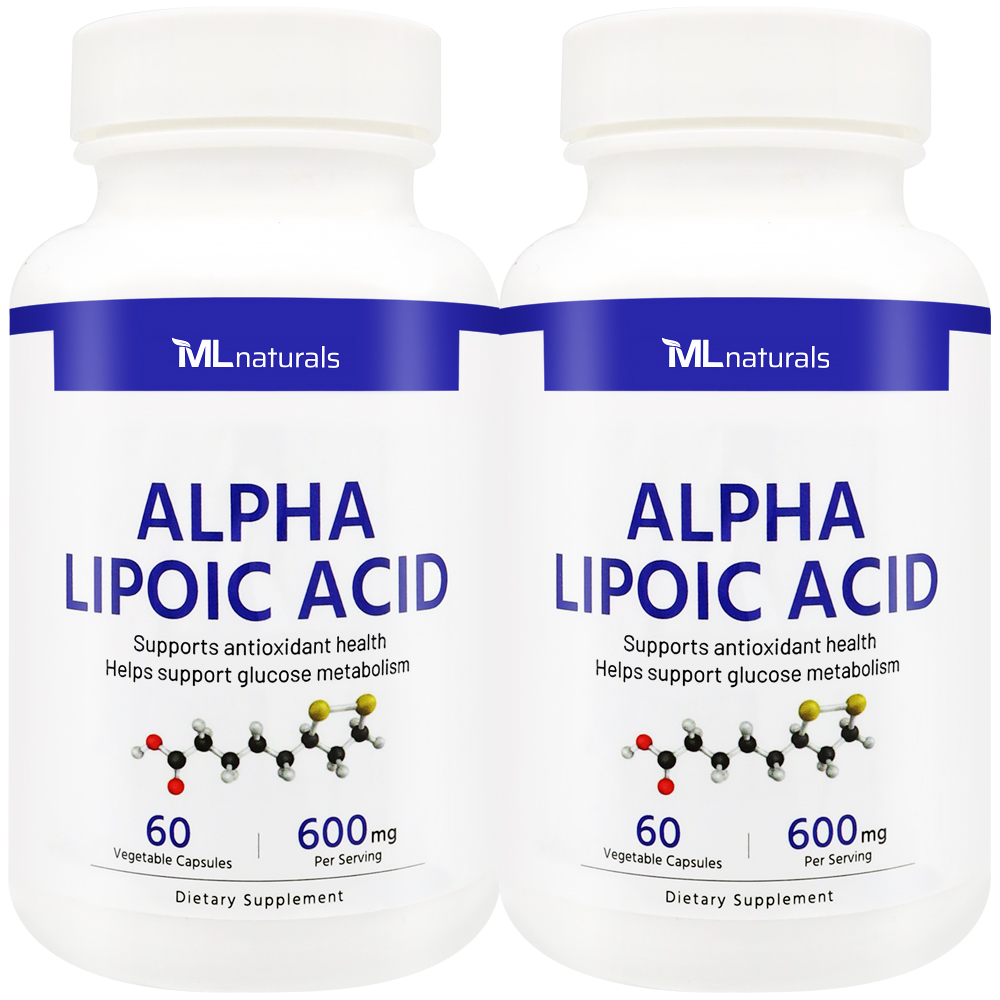 [미국배송] 마이라이프 내추럴스 알파 리포산 600mg 60캡슐, 2개 제품 이미지