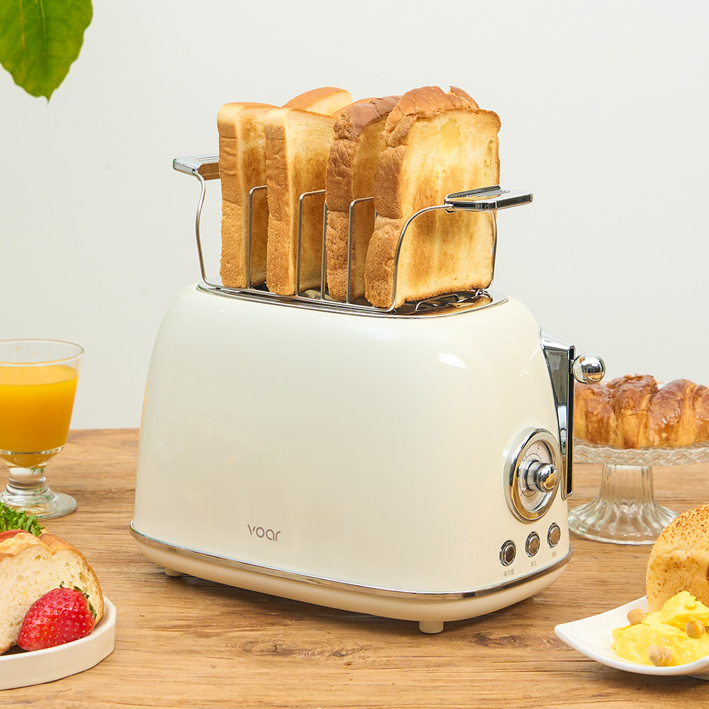 보아르 다이닝 스텐 토스트기 6단계굽기조절 트레이 기본구성 식빵 베이글 토스터기 기계