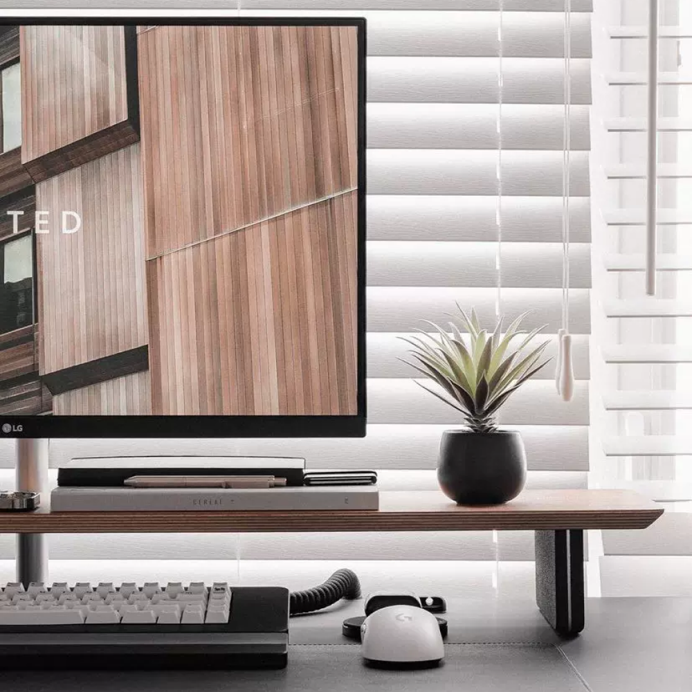 히든피스 라리케어 원목 데스크 컴퓨터 책상 듀얼 모니터 선반 받침대 ULTRA