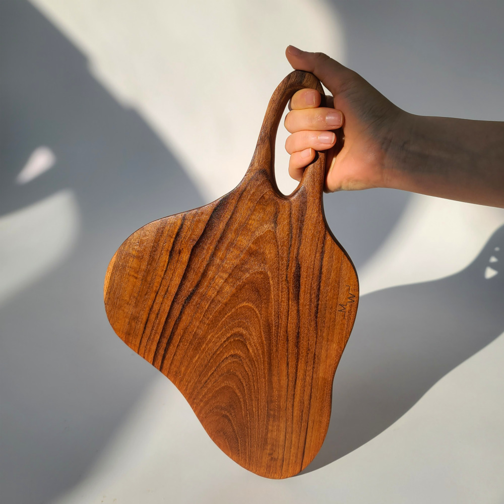 모어우드 나무도마 티크 원목 플레이팅 수제 캠핑 도마