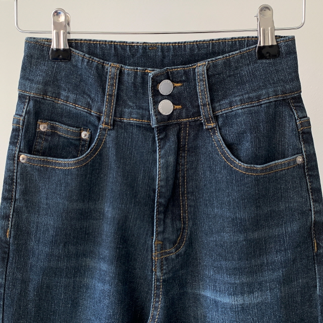 [S~2XL/숏,기본,롱] 시에나 투버튼 슬림 청바지 봄 워싱 부츠컷 데님 팬츠 상세 이미지 44