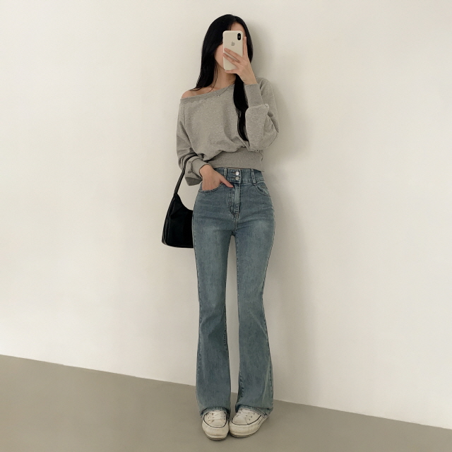 [S~2XL/숏,기본,롱] 시에나 투버튼 슬림 청바지 봄 워싱 부츠컷 데님 팬츠 상세 이미지 7