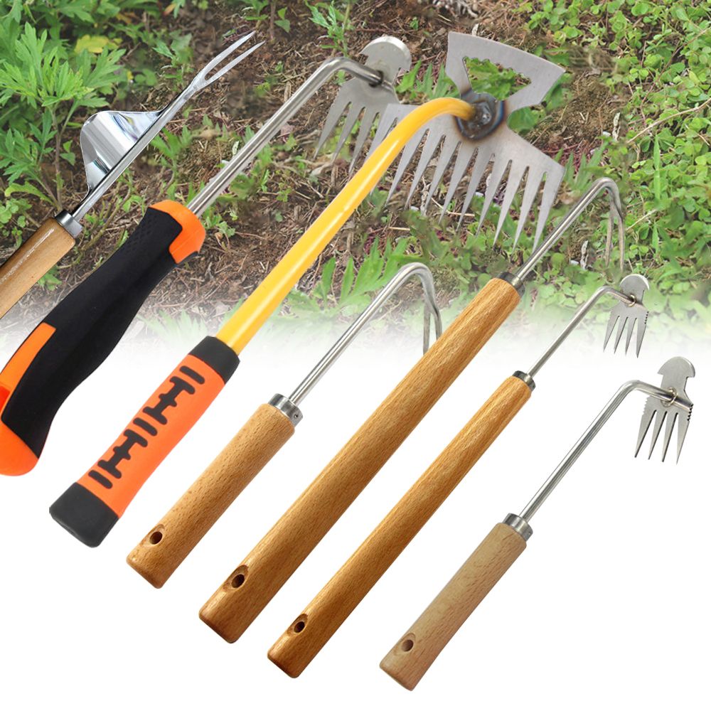 화단 정원 잡초제거기 호미 텃밭 농기구 제초기 괭이 2발41CM