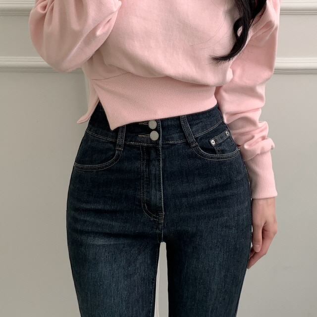[S~2XL/숏,기본,롱] 시에나 투버튼 슬림 청바지 봄 워싱 부츠컷 데님 팬츠 상세 이미지 32