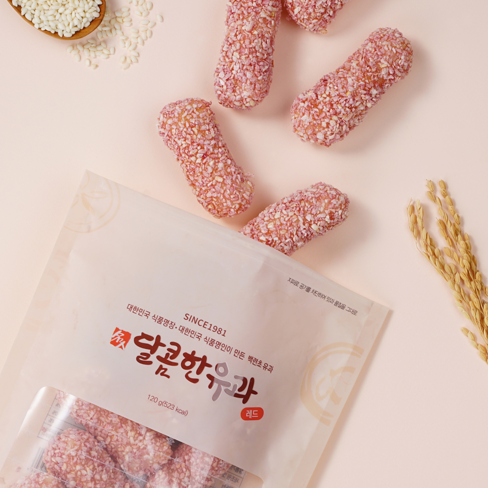 달콤한유과레드120gx5봉 - 상품 이미지