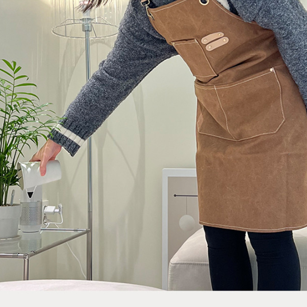 늘바론 방수 앞치마 주방 데님 바리스타 이쁜 카페 공방용 어린이집 미용실