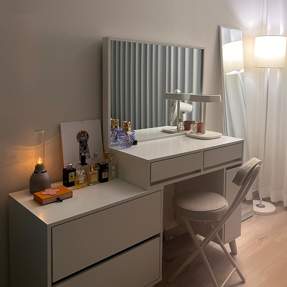 올쏘 레이첼 콘솔 확장형 거울 수납 화장대 서랍장 세트