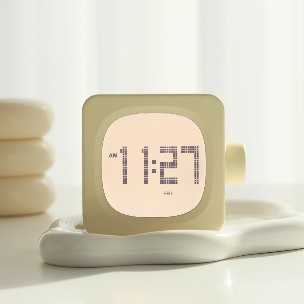 플랜룩스 탁상시계 무드버터 전자 무선 디지털 LED 무소음 알람시계