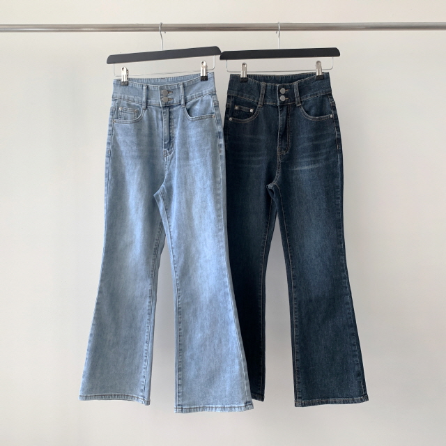 [S~2XL/숏,기본,롱] 시에나 투버튼 슬림 청바지 봄 워싱 부츠컷 데님 팬츠 상세 이미지 46