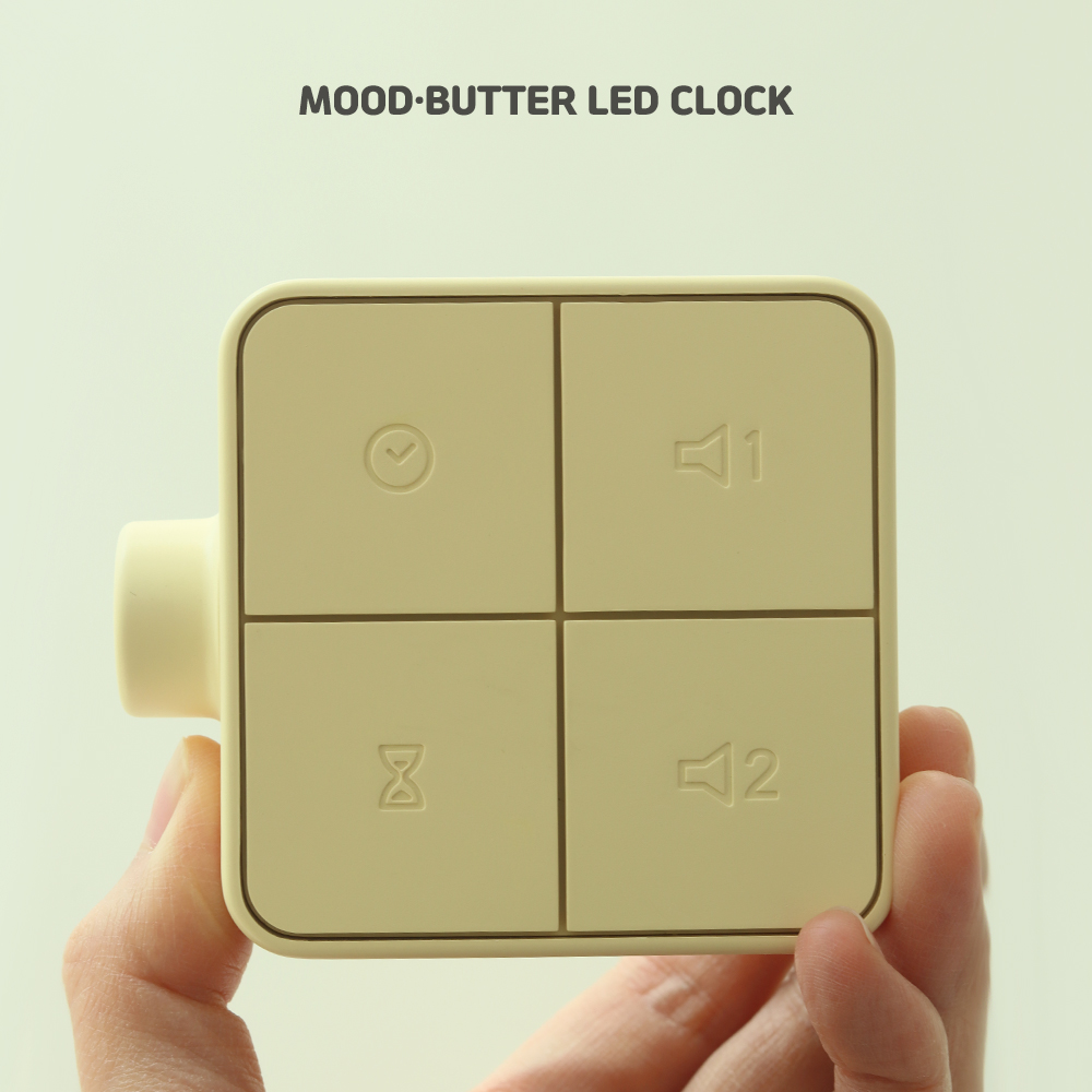 플랜룩스 탁상시계 무드버터 전자 무선 디지털 LED 무소음 알람시계