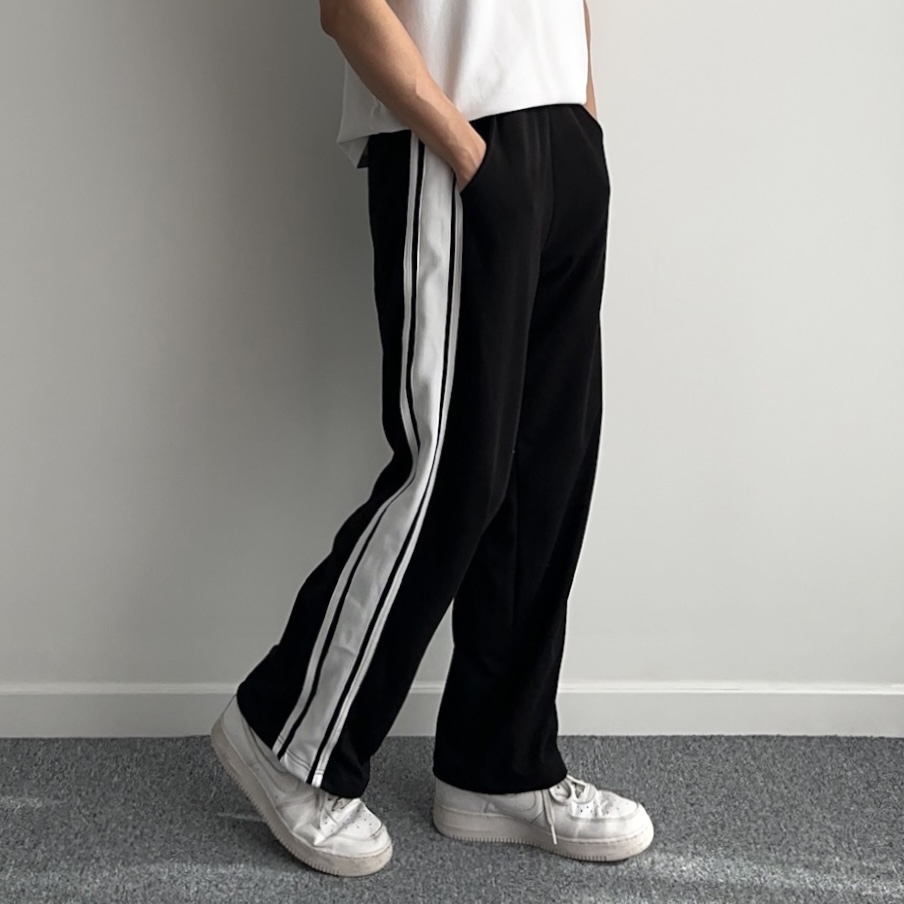 테슬팬츠 남자와이드트레이닝팬츠 남자통바지 - 상세 이미지 5