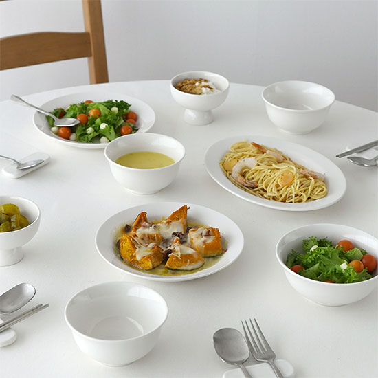 에라토 에스티 베이직 4인 17p 화이트 도자기 신혼그릇 홈세트 집들이선물