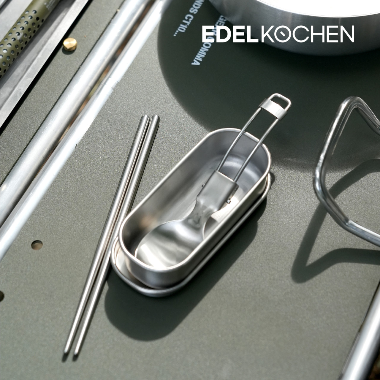 에델코첸 캠프마스터 스텐 캠핑수저세트 커트러리 컴팩트 케이스 포함