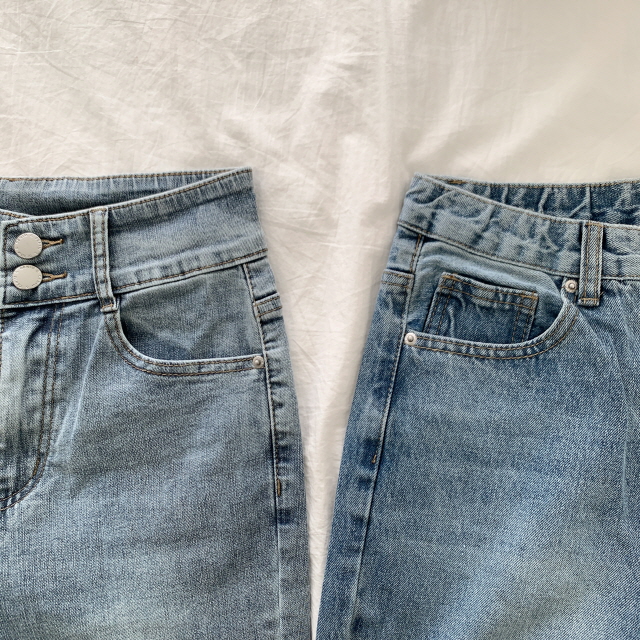 [S~2XL/숏,기본,롱] 시에나 투버튼 슬림 청바지 봄 워싱 부츠컷 데님 팬츠 상세 이미지 35