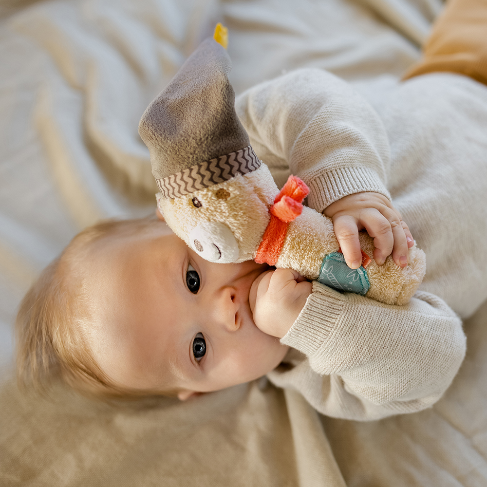 베이비펜 브루노 그립 아기 딸랑이 아기 촉감 감촉 놀이 신생아 선물 애착 봉제 인형