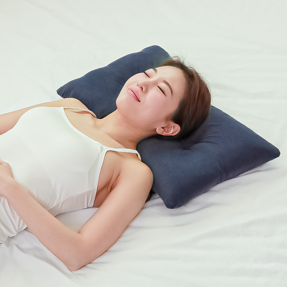 코튼샤워 낮은 빨아쓰는 경추베개 목주름  목디스크에 좋은 높이조절 물고기 베개 다크그레이, M아동용