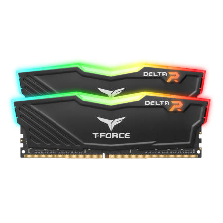 팀그룹 T-Force DDR4-3600 CL18 Delta RGB 블랙 패키지 64GB(32Gx2)) TeamGroup램 데스크탑 메모리