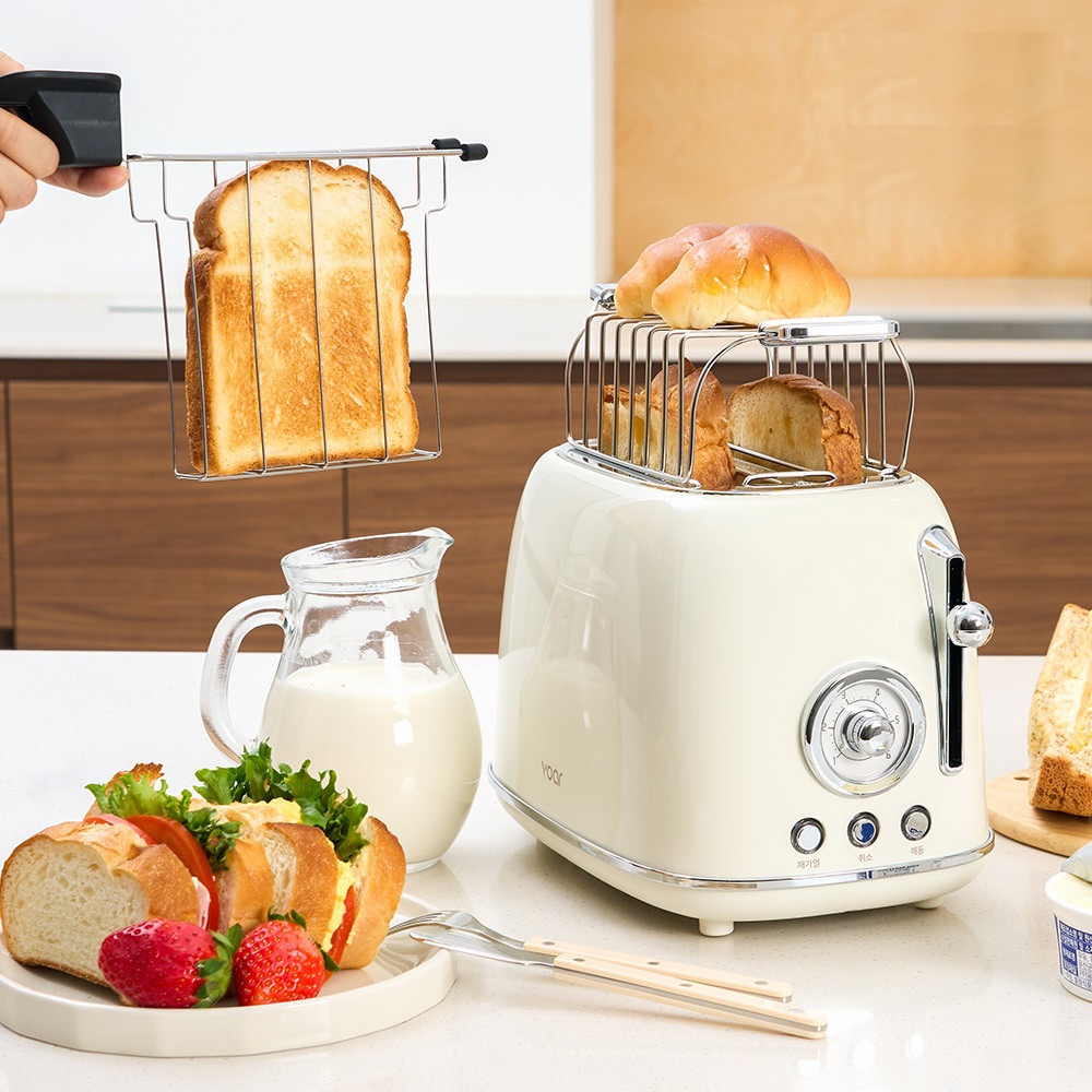 보아르 다이닝 스텐 토스트기 6단계굽기조절 트레이 기본구성 식빵 베이글 토스터기 기계
