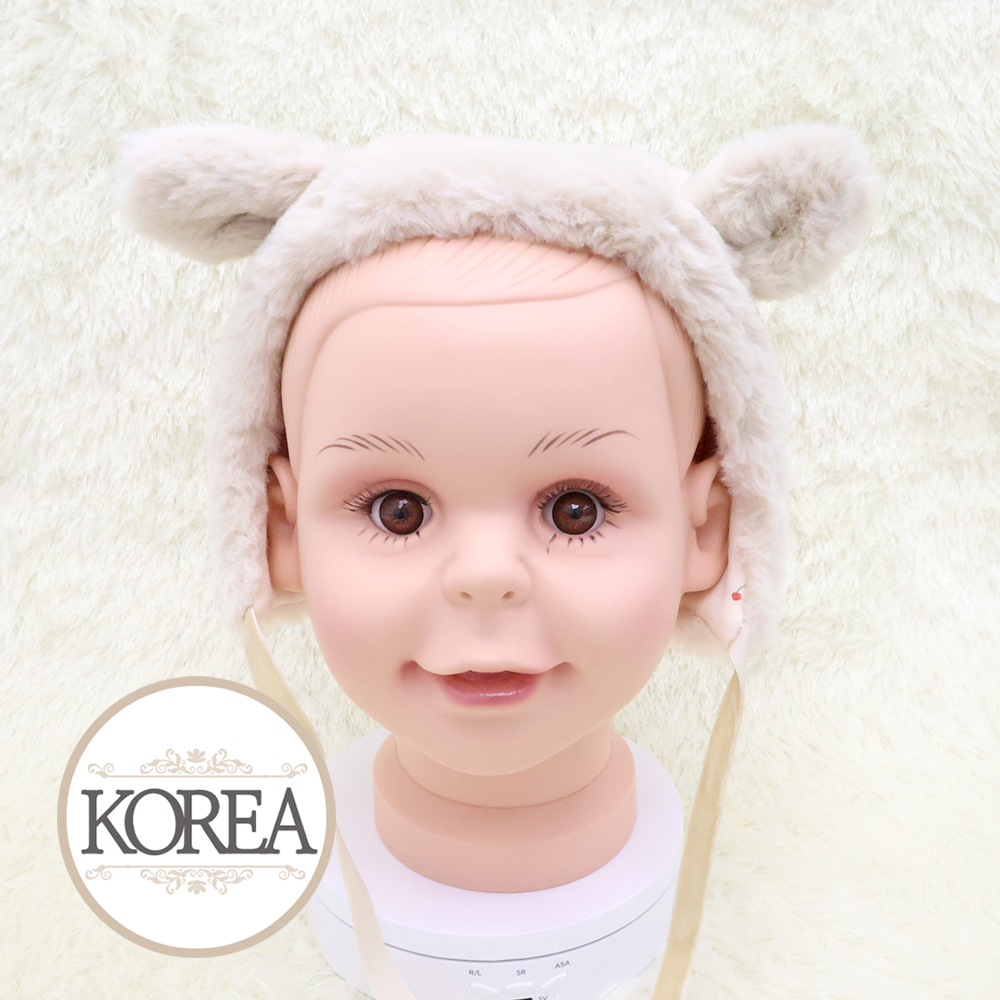 아기 유아 키즈 여아 남아 신생아 귀달이 모자 S체리베어(체리곰귀다리) - 상세 이미지 3