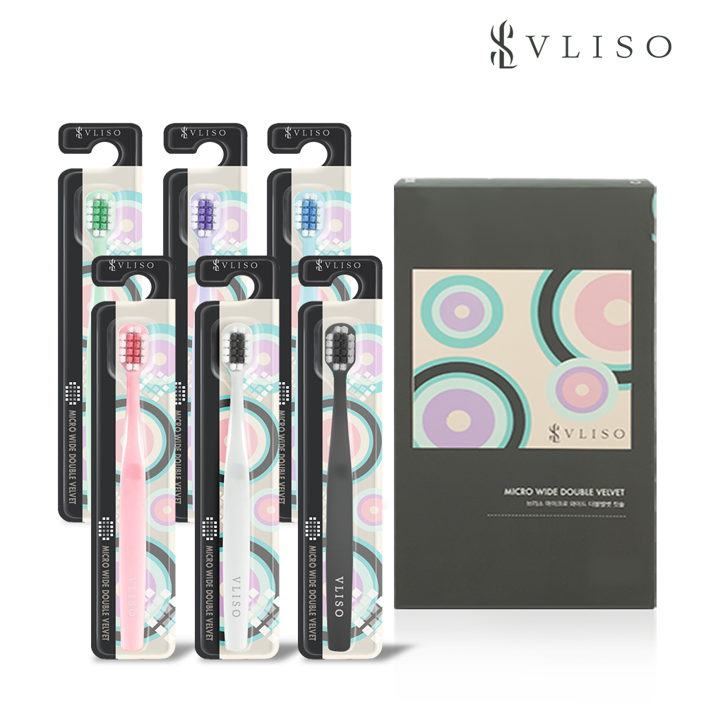 [넾다세일] VLISO 브리소 마이크로와이드 토탈케어 칫솔 6개입 미세모 이중미세모 잇몸 임산부 - 상세 이미지 2