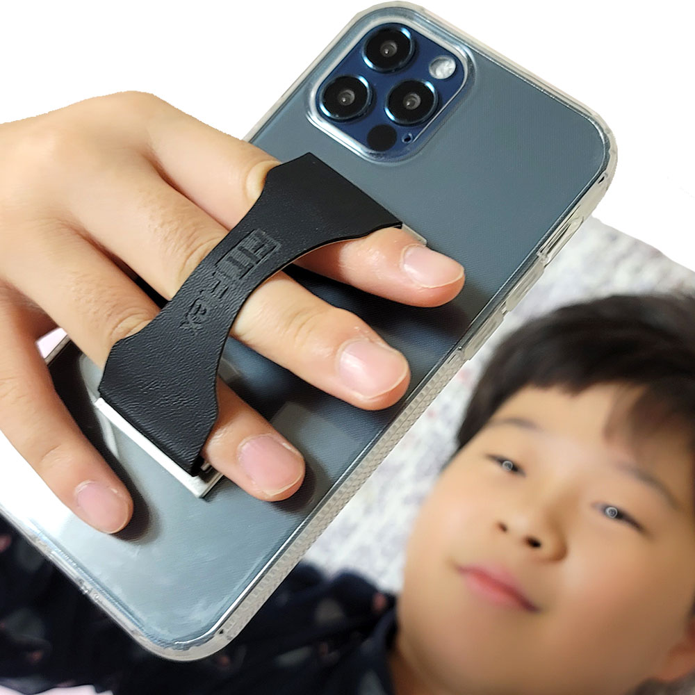 핏플렉스 특허기술 가죽 핸드폰홀더 휴대폰 핑거톡 스마트폰링 1개 - 상품 이미지