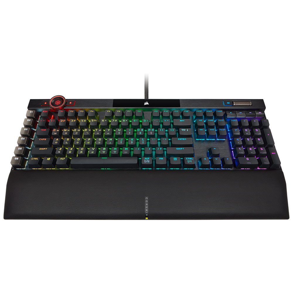 커세어 K100 RGB PBT OPX 광적축 한글 기계식 게이밍 키보드 + 골드 키캡 - 상세 이미지 2