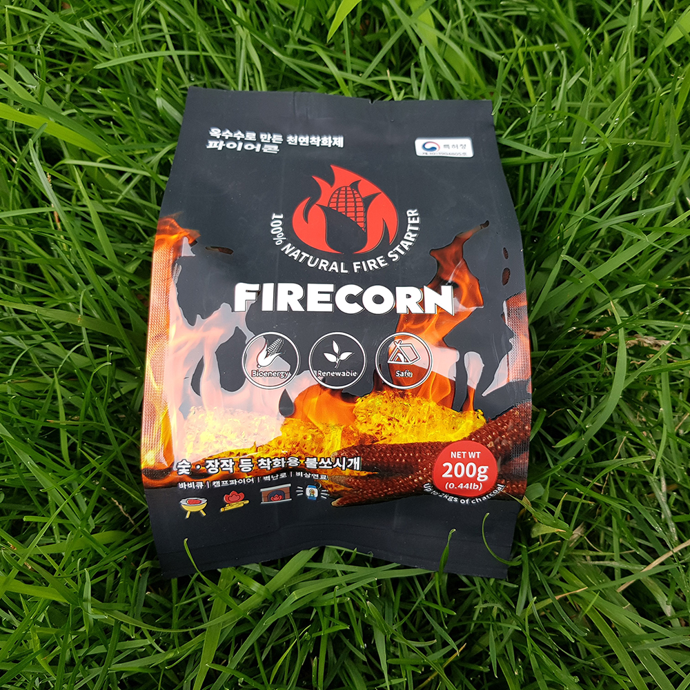 웰콘 파이어콘 200g 착화제 옥수수 천연 불쏘시개 장작 숯 점화제