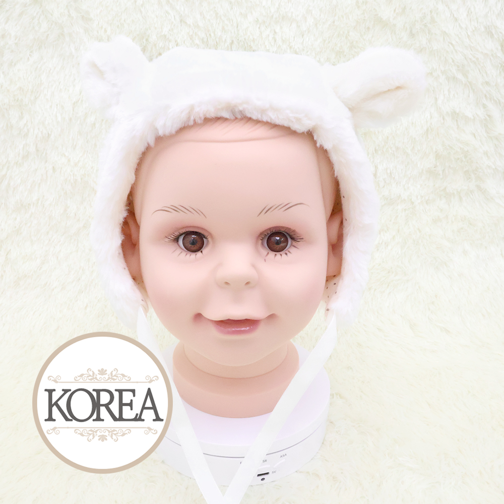 아기 유아 키즈 여아 남아 신생아 귀달이 모자 S도트베어(땡땡이곰귀다리) - 상세 이미지 2