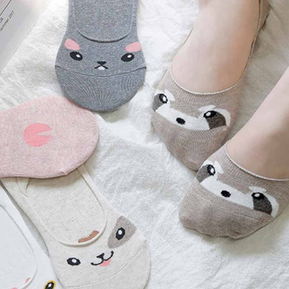 여성 여름 덧신 양말 동물농장 어린이집 덧버선 버선양말 덧양말 - 상품 이미지