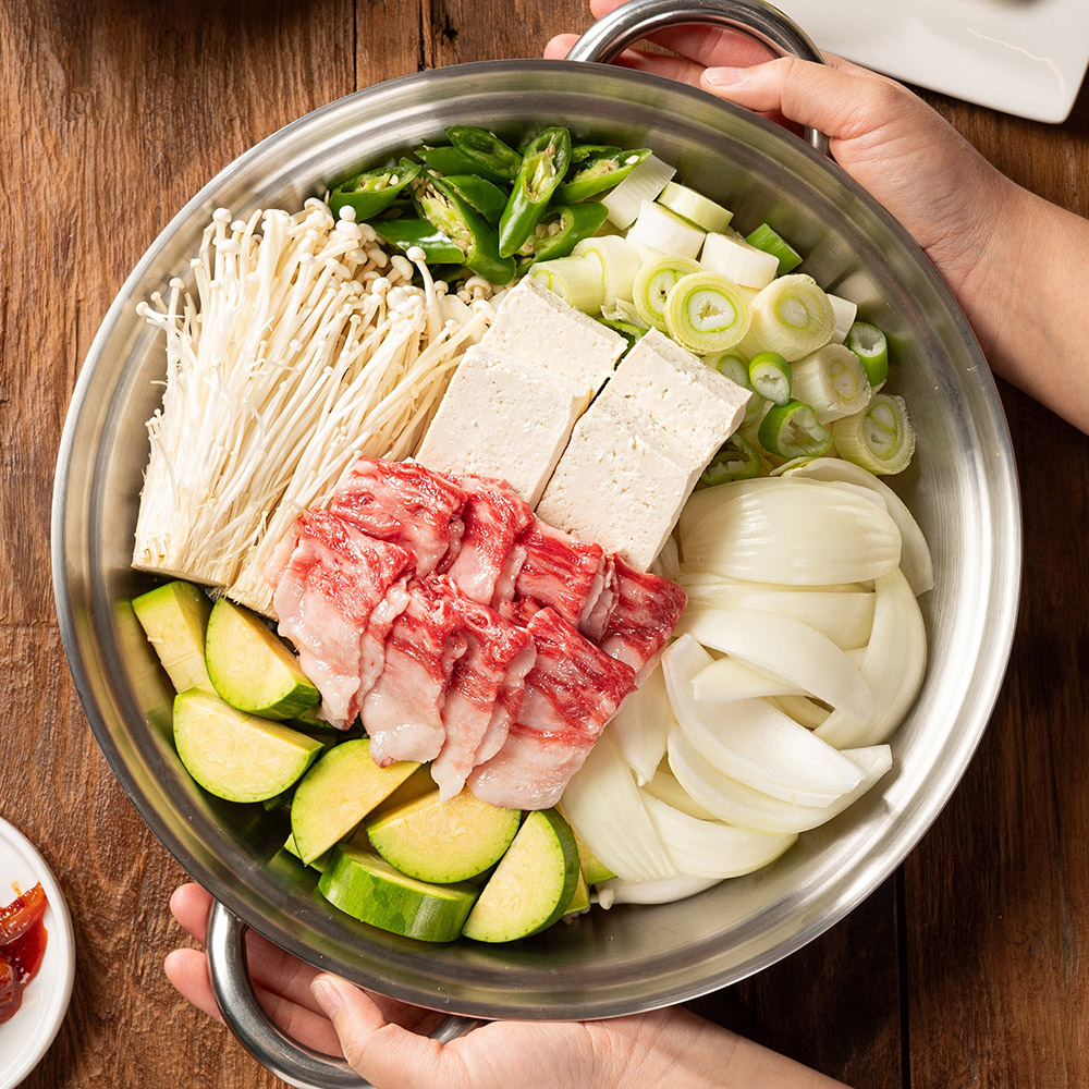 우삼겹 된장찌개 밀키트 650g 캠핑음식 - 상세 이미지 3