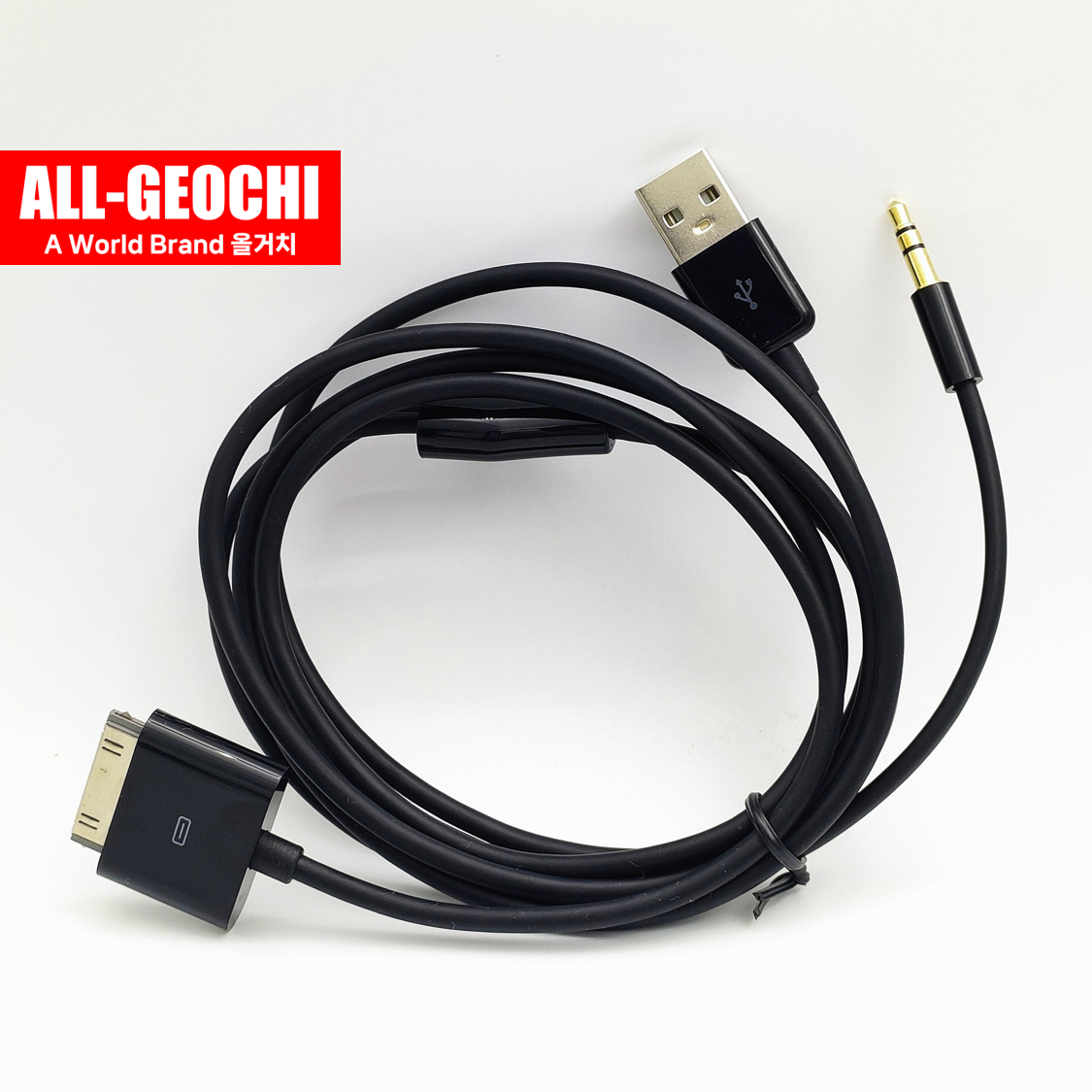 라이트닝 30핀 AUX&USB 충전케이블 2in1 옥스연결 - 상세 이미지 2